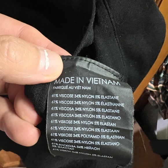 Club Monaco Medium black shift dress button front pockets jersey heavy feel - Picture 4 of 4